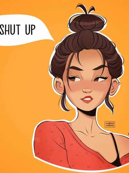 An expressive character design perfect for a sticker or reaction image. I enjoy drawing these fun, sassy characters with clear emotions.