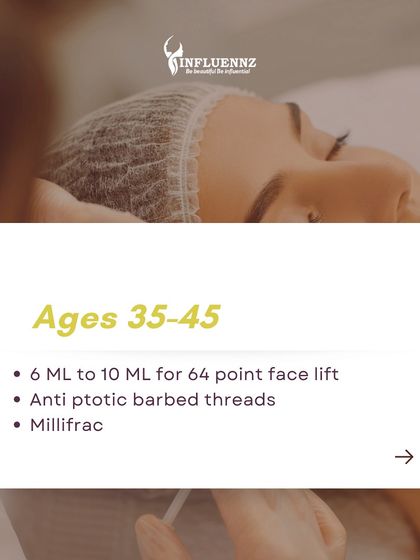 This informational post breaks down the typical amount of filler needed for a 64 point face lift in the 35-45 age group, often combined with anti-ptotic barbed threads.