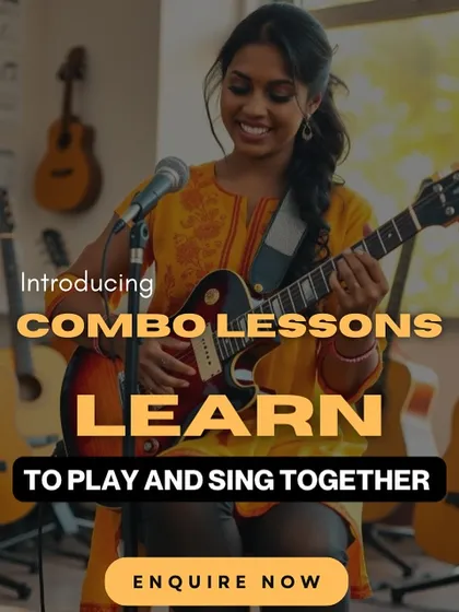 Want to be a singer-songwriter? Our combo lessons are designed to teach you how to play an instrument and sing at the same time. This popular program helps you become a complete, performance-ready musician.