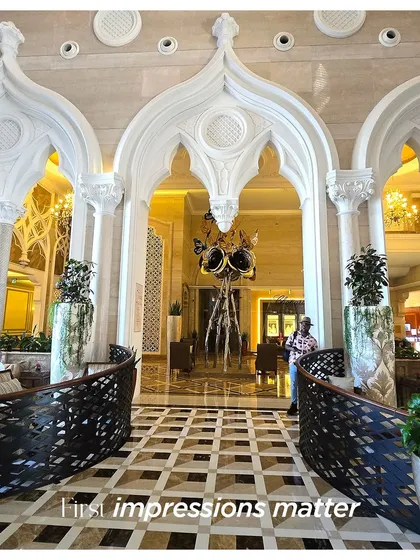 First impressions matter. The grand, welcoming entrance of a luxury resort in Doha sets the tone for the lavish experience that awaits your wedding guests.