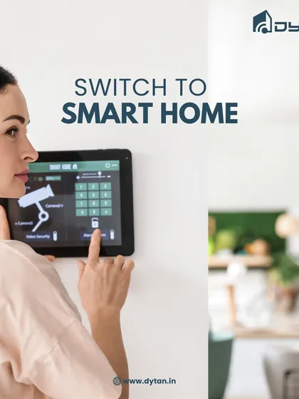 A user interacting with the HomePad to arm the security system. It's a simple, visual way to manage your home's safety and other smart features.