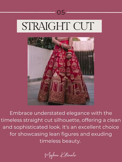 The timeless straight-cut silhouette offers a clean and sophisticated look. It's an excellent choice for showcasing a lean figure and exuding understated elegance.