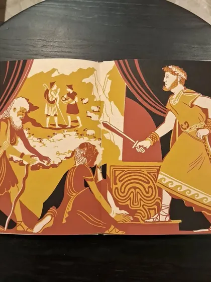 Another powerful illustration from 'Oedipus the King', depicting a key moment in the tragic story.