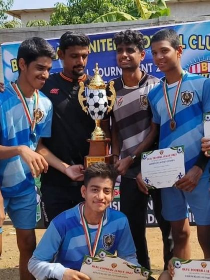 Our Under 15 team with their runners-up trophy. Competing in tournaments helps our players grow and test their skills against different teams.