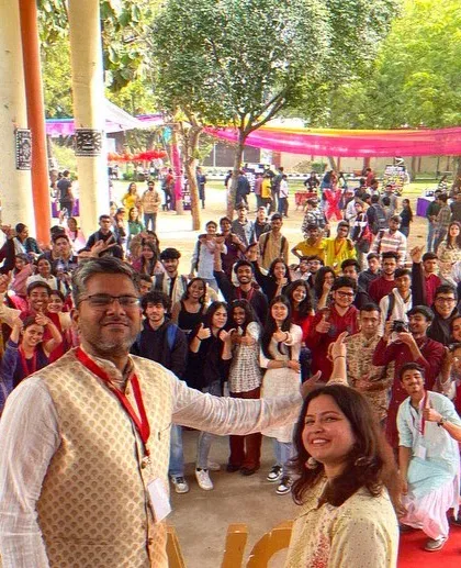 A wonderful group photo with the energetic student audience at TEDx Sri Venkateswara College. Their support and enthusiasm mean the world to us.
