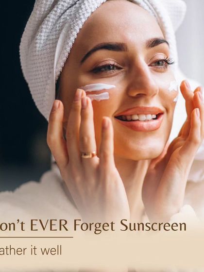 Don't ever forget sunscreen, even in winter. Harmful UV rays are present year-round, and daily sunscreen use is the most important step in preventing premature aging.
