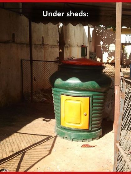 A simple shed or covered area is all you need to protect your composting units. This setup ensures the process continues smoothly, regardless of the weather.