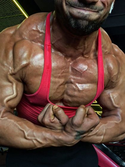 A most muscular pose showing extreme conditioning. Luck can betray you, but hard work never will.