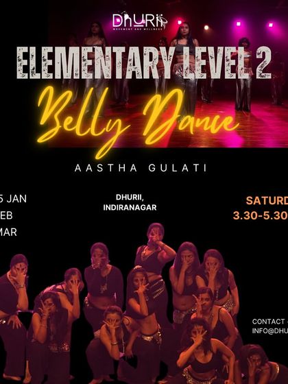 Our Elementary Level 2 belly dance batch is for those who have completed level 1. We dive deeper into layering, short phrases, and fusion movements.