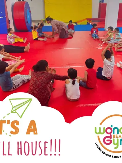 This is what a full house at Wonder Beans Gym looks like: full of energy, laughter, and learning. We create a lively and supportive group environment where every child feels excited to participate and make new friends.