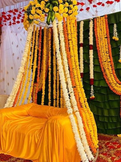 Shanaya Decorations - All-Inclusive Ceremony Packages (Haldi & Mehendi) Eco-Inspired & Floral Walls photo 8