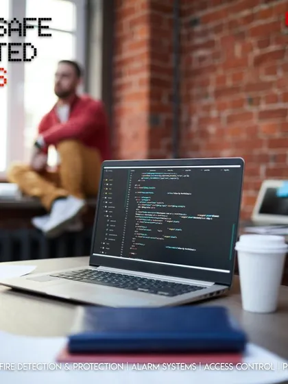 We create secure and smart work environments. This image of a modern office space shows the type of setting where we integrate access control, surveillance, and network security to protect both physical and digital assets.