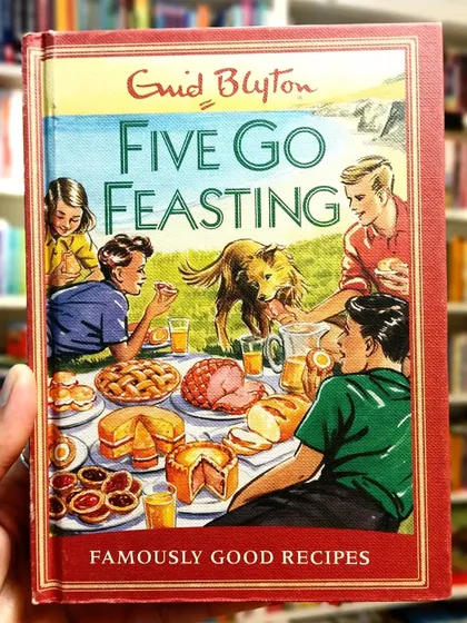 'Five Go Feasting' is a book of famously good recipes inspired by the adventures of Enid Blyton's Famous Five. A mysterious feast awaits.