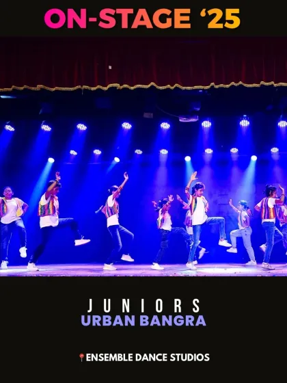 The urban Bhangra crew in action. This style allows students to explore both their cultural roots and modern dance trends.