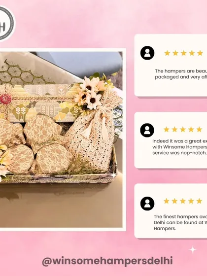 Nothing makes me happier than five-star reviews. My clients often praise the beautiful packaging, affordability, and top-notch service I provide for every hamper.