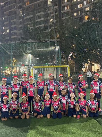 Our younger players getting into the festive spirit with a Christmas-themed training session.