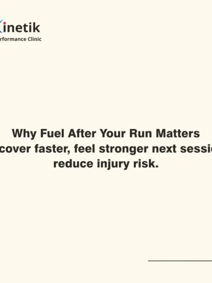 Why does fueling after your run matter? It helps you recover faster, feel stronger for your next session, and reduces your overall injury risk.