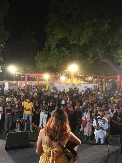 Facing a sea of beautiful faces at the Ekatva Festival in Delhi. Your energy and your smiles mean the world to me.