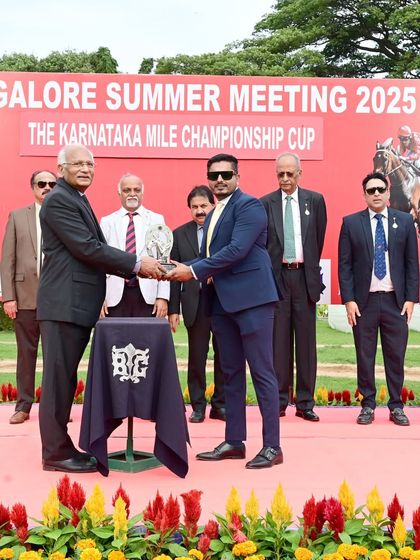 The Karnataka Mile Championship Cup, a highlight of the summer season.