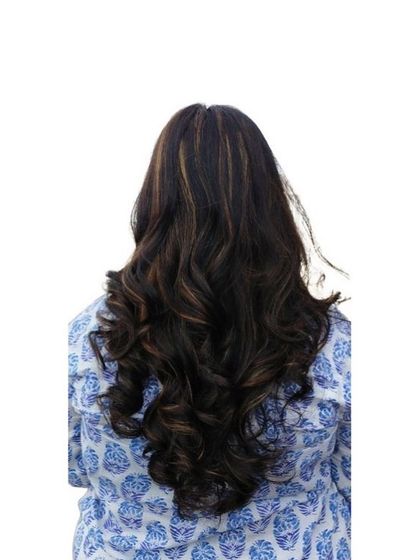 Another example of a complete hair makeover. Our students learn to consult with clients and deliver results that enhance their look, like these expertly placed highlights and curls.