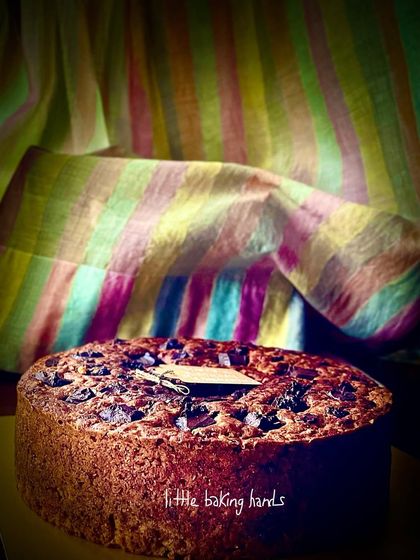 This scrumptious banana whole wheat cake with chunky chocolate chips is a school birthday favourite. I heard that 40 little kids polished this one off in just a few minutes.