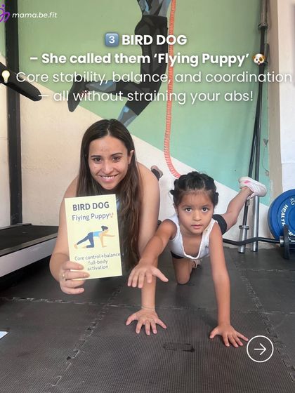 And she called this one 'Flying Puppy.' The Bird-Dog is a fantastic exercise for core stability and balance without straining your abs.