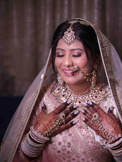 A collection of portraits showing this bride's mesmerizing eyes, dewy skin, and radiant smile, creating the perfect bridal combination.