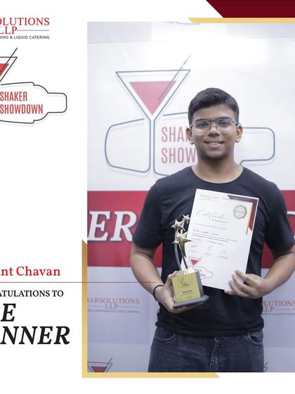 Congratulations to Sushant Chavan, the winner of our Shaker Showdown competition for freelance bartenders.