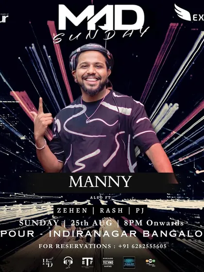 DJ Manny's feature poster for the same "Mad Sunday" event.