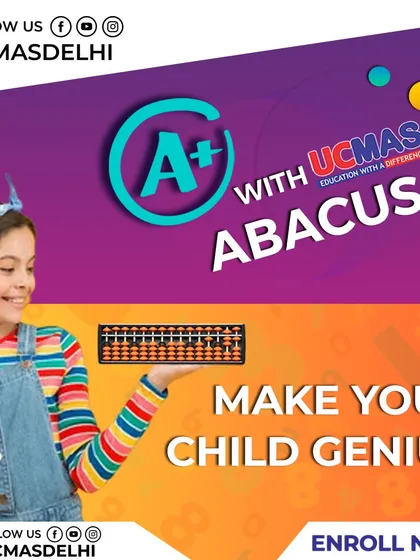 Help your child get an A+ with UCMAS Abacus. Our program is designed to make your child a genius by developing their mental math skills, memory, and concentration.