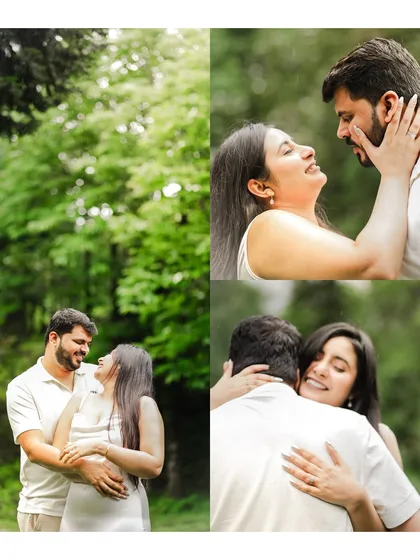 This collection shows the story of a single forest proposal. It includes the surprise, the emotional hug, and the romantic portraits that follow, giving you a complete picture of the session.