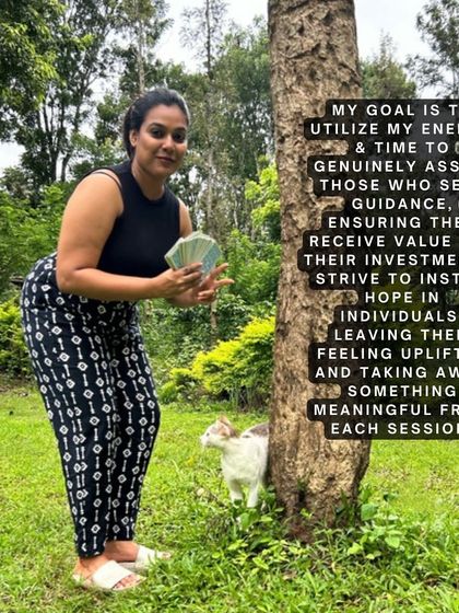 My goal is to utilize my energy and time to genuinely assist those who seek guidance. I strive to instill hope and ensure you feel uplifted, taking away something meaningful from each session.