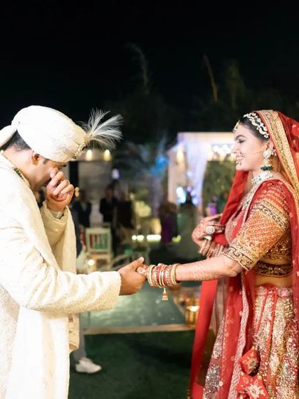 An emotional moment as the groom sees his bride for the first time, a memory that will be cherished for a lifetime.