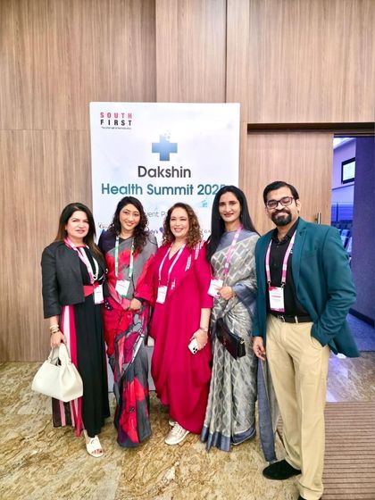 With my colleagues at the Dakshin Health Summit 2025. These events bring together skin health experts to elevate the standards of care in India.