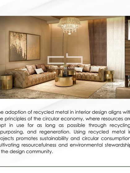 The use of recycled metal aligns with the principles of a circular economy, where resources are kept in use for as long as possible. This approach promotes sustainability and cultivates resourcefulness in the design community.