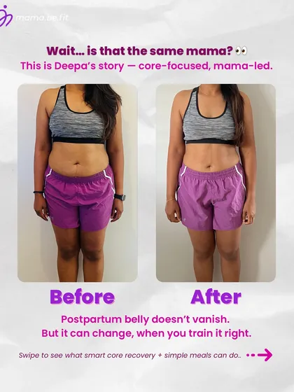 This is Deepa's story. In just two months, she dropped 4kg and lost visible inches around her belly. She did this with simple, home-style meals and core-focused workouts just three times a week. It's not about restriction; it's about rebuilding.