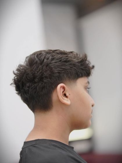 The back view of the taper fade shows just how clean and precise this cut is.