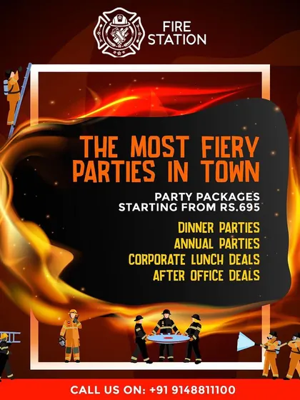 We host the most fiery parties in town. Our party packages, starting from Rs. 695, are perfect for dinner parties, annual parties, and corporate lunch deals.