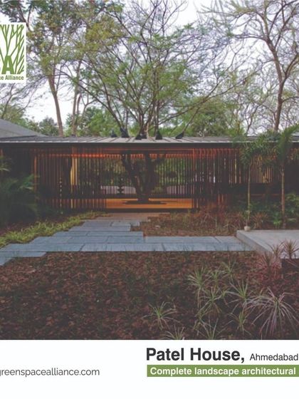 The Patel House in Ahmedabad is a prime example of a lifestyle integrated with nature. Our landscape design evolved around the existing trees and natural contours, creating a seamless connection between the indoor and outdoor living spaces for this unique private residence.