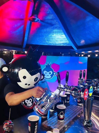 We bring fun and energy to brand activations, like this Bira 91 event. Our team, sometimes even including the brand mascot, serves chilled beer on tap, creating a lively and memorable experience for everyone.
