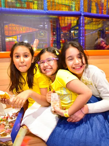 Another shot of happy friends enjoying treats together in our cafe.