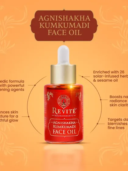 My Agnishakha Kumkumadi Face Oil is an Ayurvedic formula with powerful brightening agents. It enhances skin texture, targets dark spots and blemishes, and boosts natural radiance for a youthful glow.