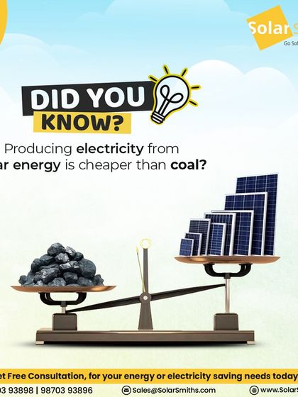 Did you know producing electricity from solar energy is cheaper than coal? The balance has tipped in favor of clean, affordable power.