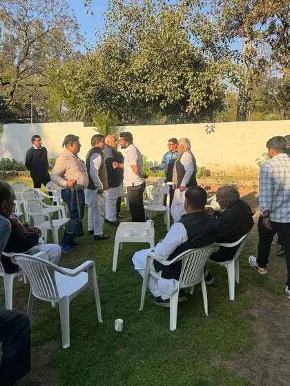 In discussion with the former Chief Minister of Haryana, Chaudhary Bhupinder Singh Hooda. Seeking the guidance and blessings of experienced leaders is essential for navigating the complexities of state politics and public service.