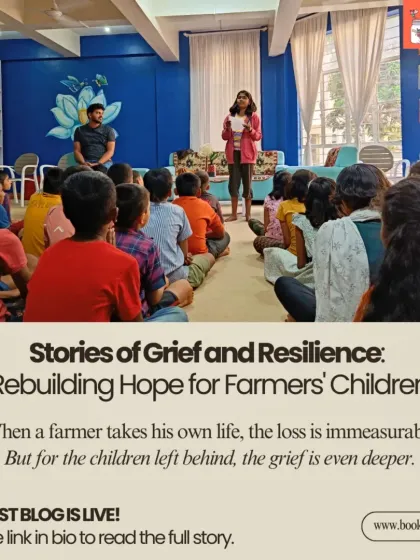 Our first blog is live, telling the stories of grief and resilience for children of farmers in Maharashtra. We believe stories have the power to heal and help rebuild dreams.