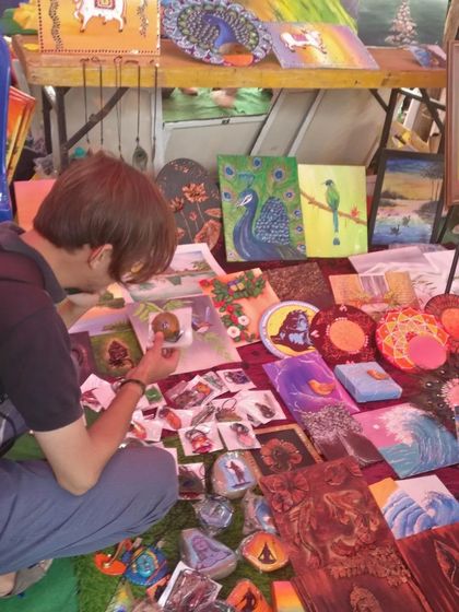 Anesha Artgallery - Indian Folk Art & Home Decor Behind the Art: My Creative Process photo 21