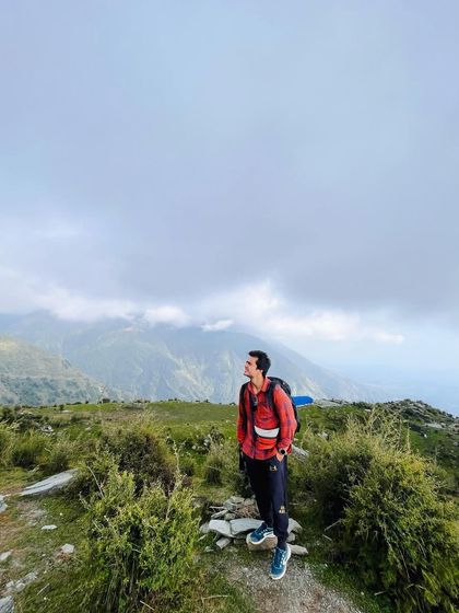 Looking out at the vast mountain range. These moments of awe are part of what makes endurance challenges in nature so rewarding.