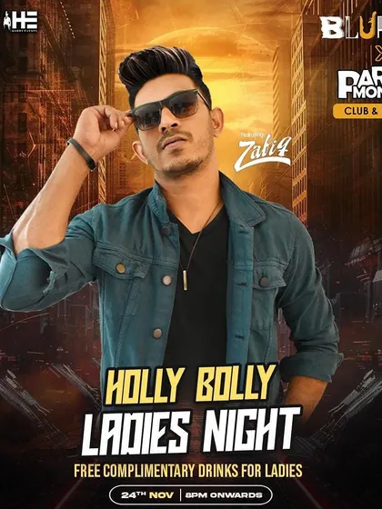 A "Holly Bolly Ladies Night" at Blurred X Party Monkeyz. These nights are a mix of Hollywood and Bollywood hits, perfect for a diverse crowd.