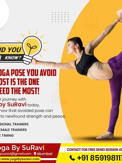 Did you know the yoga pose you avoid the most is often the one you need the most? We provide personalized guidance to help you conquer challenges safely.