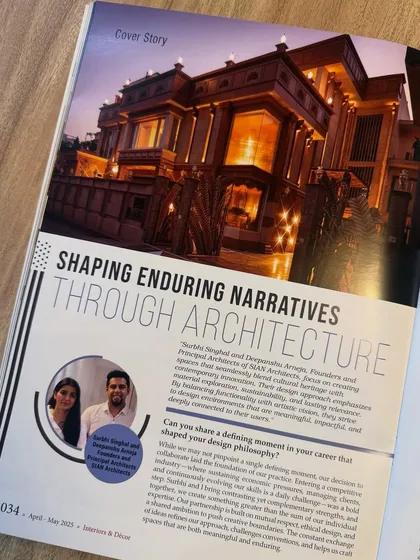 Grateful to I&D Magazine for this cover story on our firm, titled "Shaping Enduring Narratives Through Architecture." It gave us a chance to share our design philosophy and the stories behind projects like the Stone Print Villa and House of Chintz.